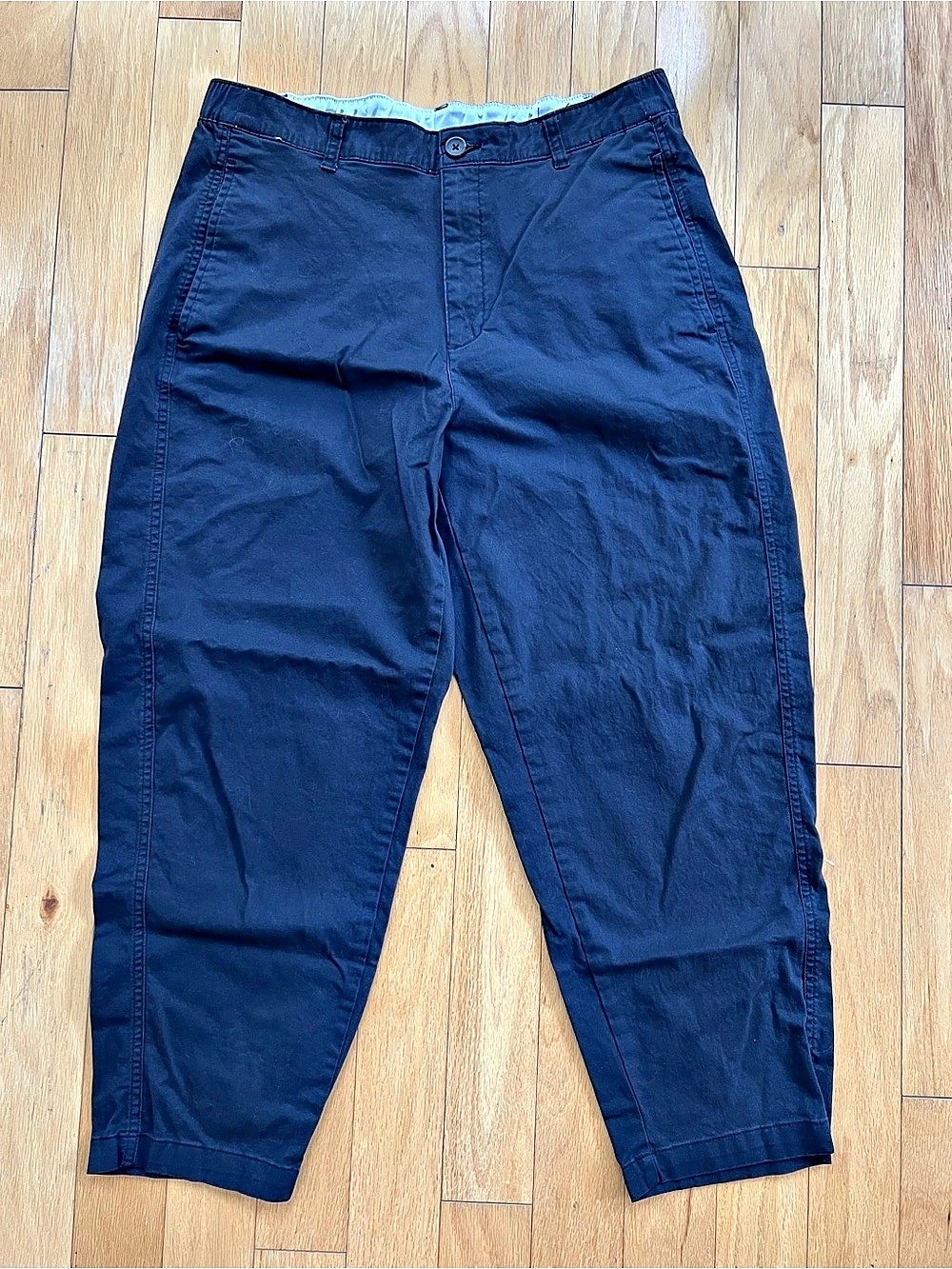 Old Navy High-Rise OG Chino Pants Straight Leg Navy Captain